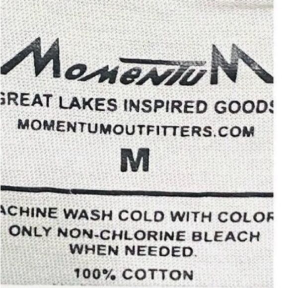 Momentum Outfitters Womens Gray Crew Neck Graphic T-Shirt Size Medium NWT - Picture 5 of 5